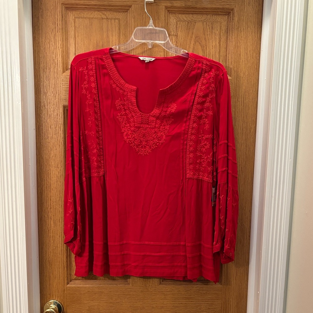 John Mark Vibrant Red Top